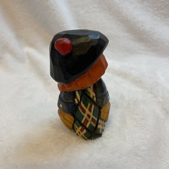 RARE Vintage Donald Corr Carved Scottish Figure Painted Primitive Folk Art 3.5” - Picture 4 of 8